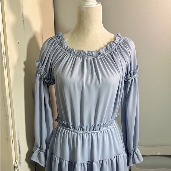 Lucy in the Sky Soft Blue Dress - Picture 3 of 11